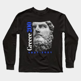 Greek Independence Day 200th Anniversary 1821 Bicentennial Statue Long Sleeve T-Shirt